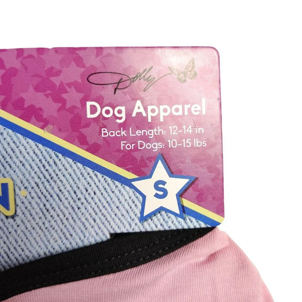 Doggy Parton Dog Small Raised On Dolly Pink Graphic T-Shirt